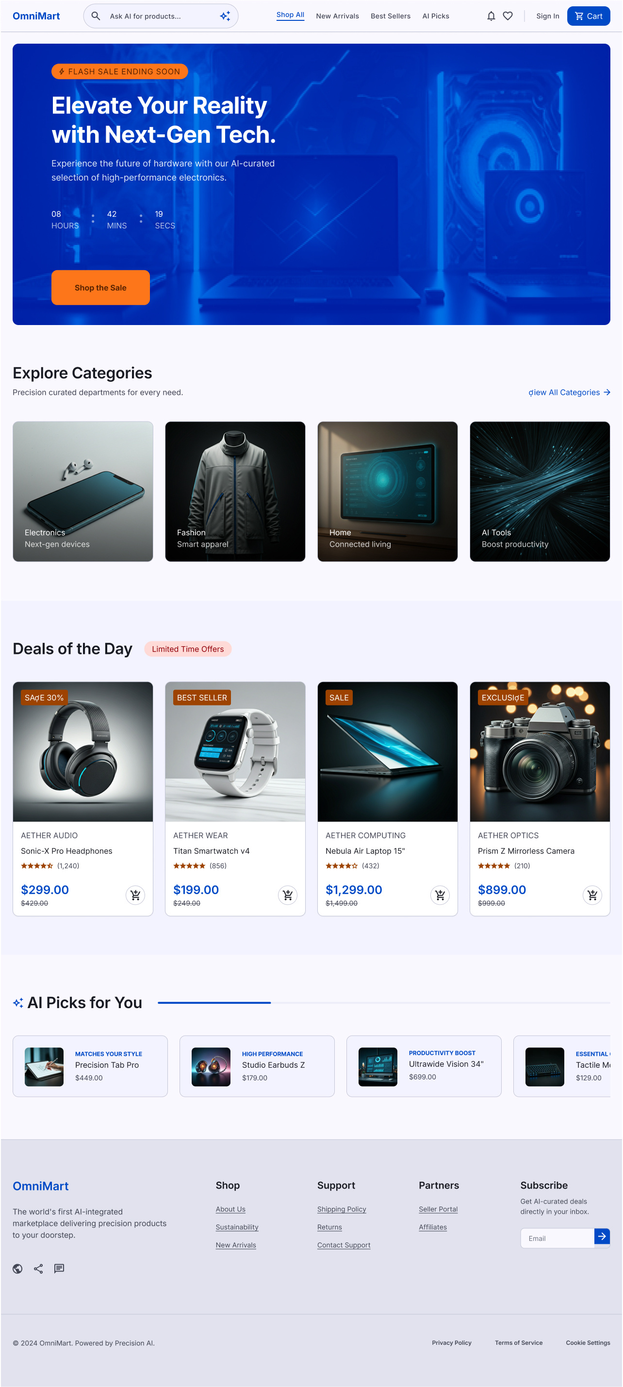 Home page E-Commerce Project branding ui