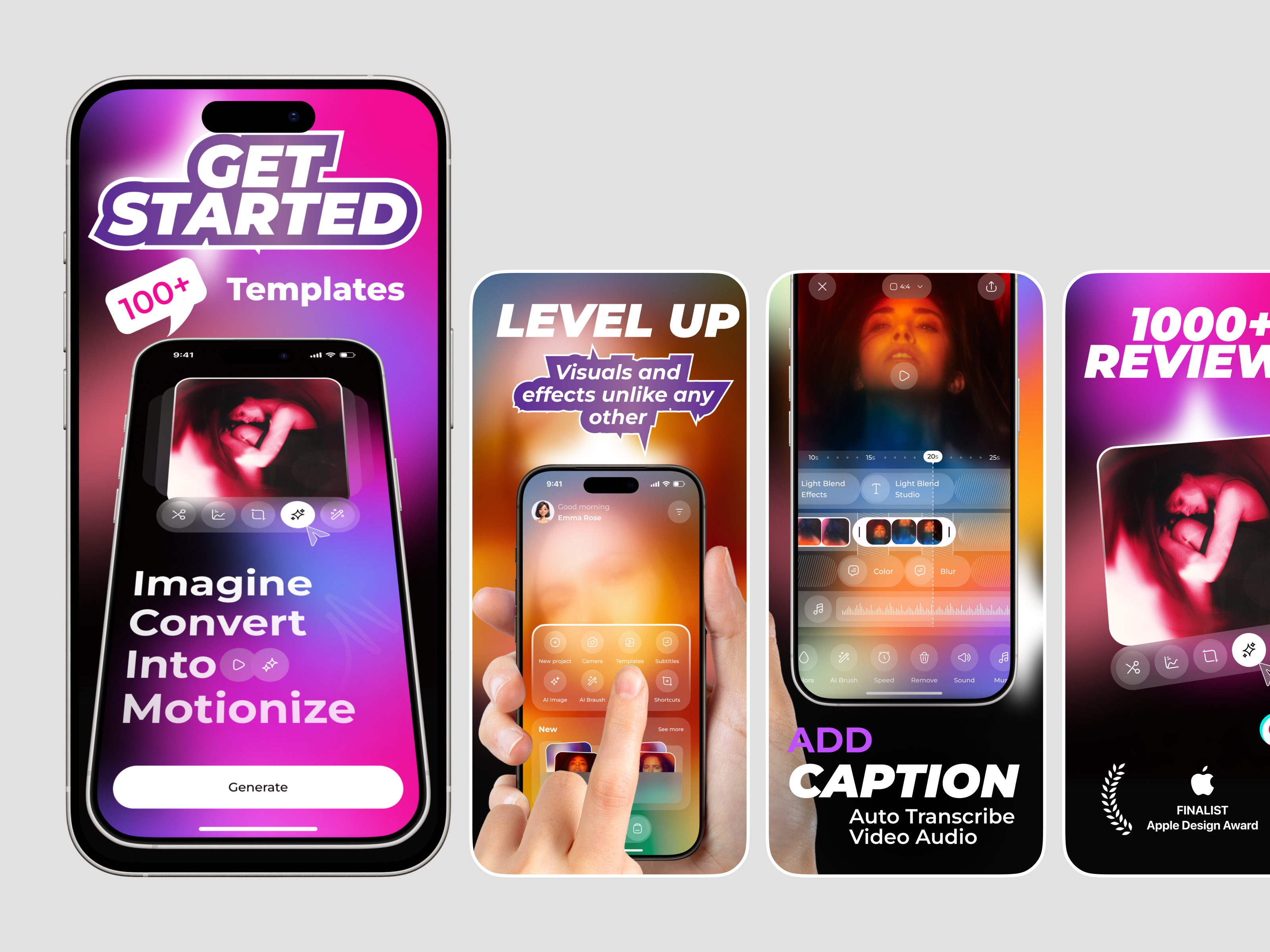 AI Video Editor Screenshot Design | TikTok Shorts Mobile App UI app design app marketing app store design app store optimization appstorescreenshots appstorevisuals aso mobile app design mobile ui screen shot design ui design videediting app