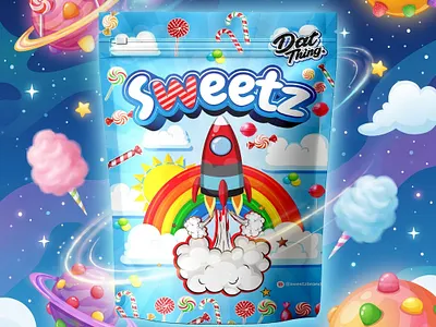 Sweetz candy packaging design branding canday candy candy packaging design design graphic design label design mylar bag package design packaging design pouch design pouch label product label design sweetz candy