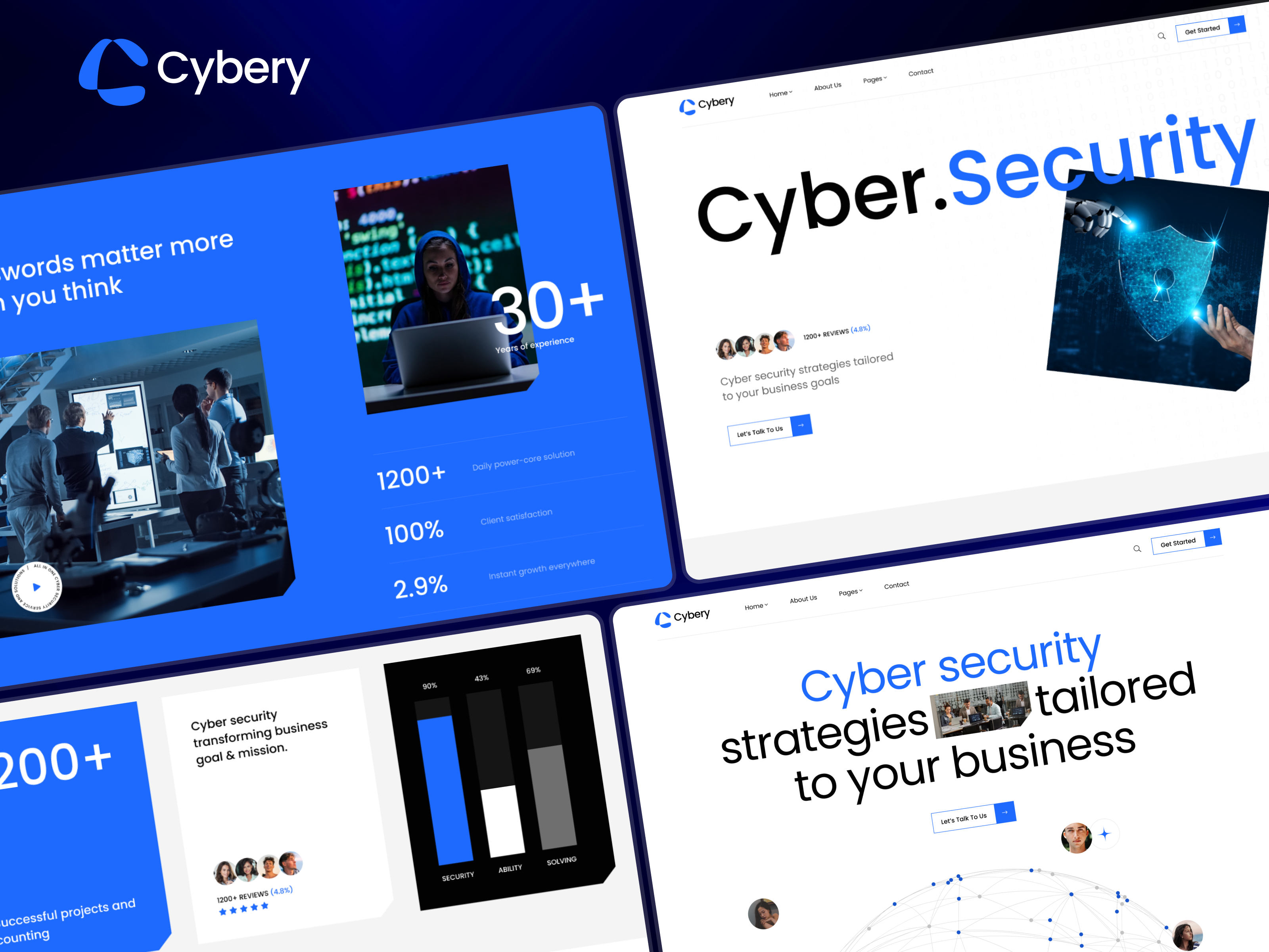 Cybersecurity & Data Protection Website creative design cyber design cyber security data protection digital security enterprise website figma design landing page modern website network security portfolio showcase responsive design saas design security website ui design uiux designer ux design web design webflow design website inspiration
