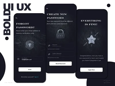 Forgot Password Mobile bold design forgot password password recovery password verification