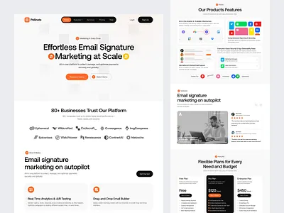 Email Marketing SaaS Landing Page design figma template figma uiux landing page design modern saas website modern web design oripio saas saas designer saas ui ux saas website ui ui design ui ux design ux design web design website design
