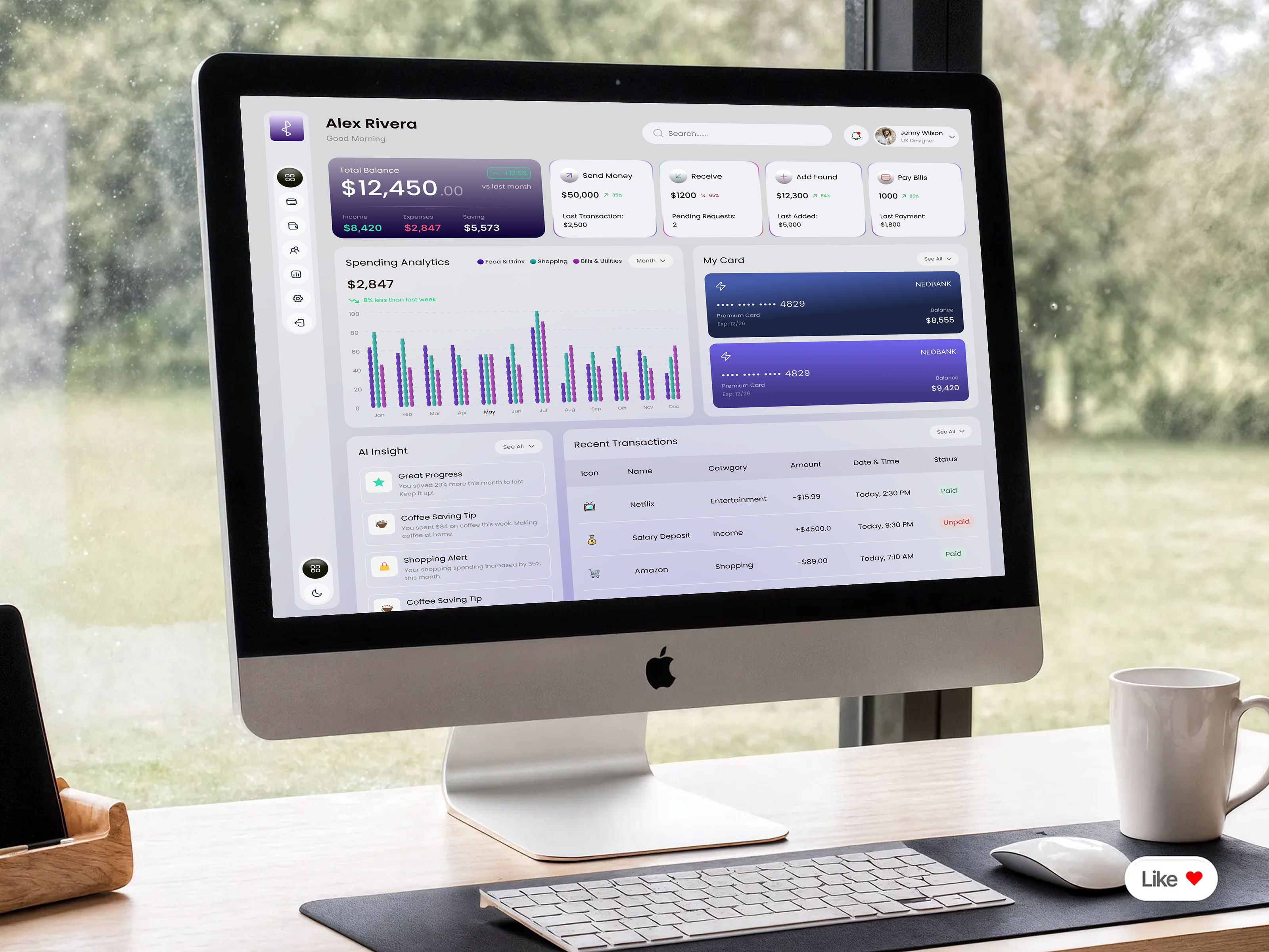 NeoBank Web Dashboard – Fintech Admin UI
