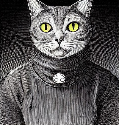 Smartly Dressed Cat 2d art artwork conanjett concept design digital drawing illustration