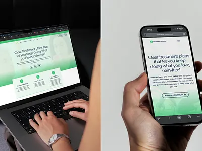 Movement Medicine — Responsive Website Design appdesign brandidentity branding freelancedesigner healthandwellness healthapp healthcaredesign logodesign matthewnarca mobiledesign mobileui movementmedicine physicaltherapy rightplace uidesign uxdesign webdesign webdevelopment websitedesign