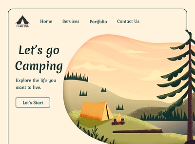 Camping - Landing Page camping figma landing page ui ux design