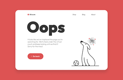 404 Page 404 404page challenge dailyui design mockup ui uiux web website