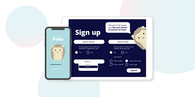 Poke - Mindfulness made fun app branding character design graphic design illustration typography ui