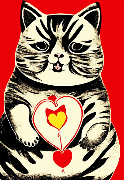 Money Cat With Love 2d art artwork conanjett concept creative design digital drawing illustration