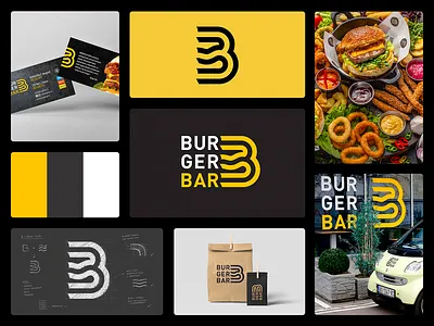 Burger Bar branding logo marketing typography