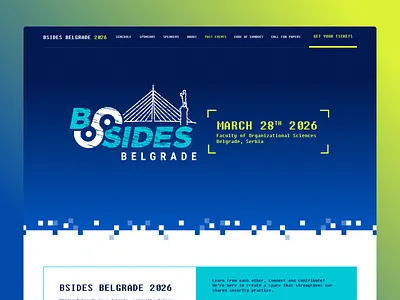 BSides Belgrade branding bsides conference goodiebags tshirt website