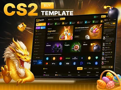 CS2 Casino Website Template – Premium Dark Gaming UI Design caseopening casinodashboard casinowebsite cryptobetting cs2 mobile cs2 mobile app cs2betting cs2casino cs2gambling cs2ui csgoskins esportsbetting gamedashboard gamingexperience gamingmarketplace gamingplatform gamingui jackpotgame onlinecasino uiinspiration