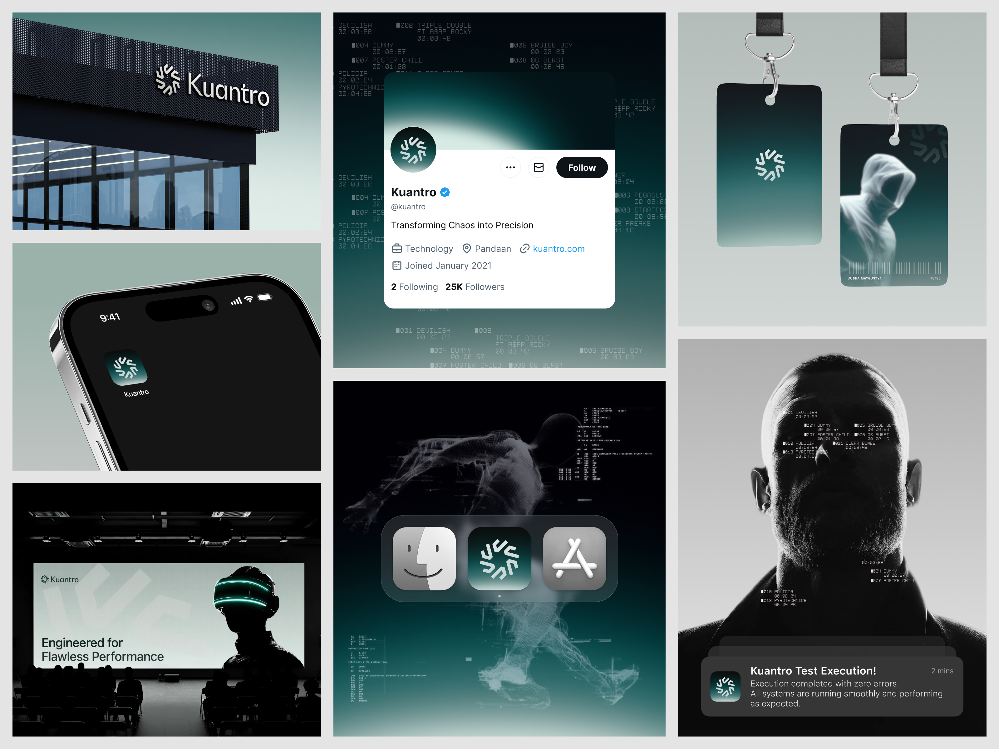 Kuantro — QA Automation Brand automated testing automation branding automation platform brand identity branding branding design future technology intelligent testing judha modern branding product branding qa automation quality assurance saas design software automation software testing startup branding tech branding visual identity