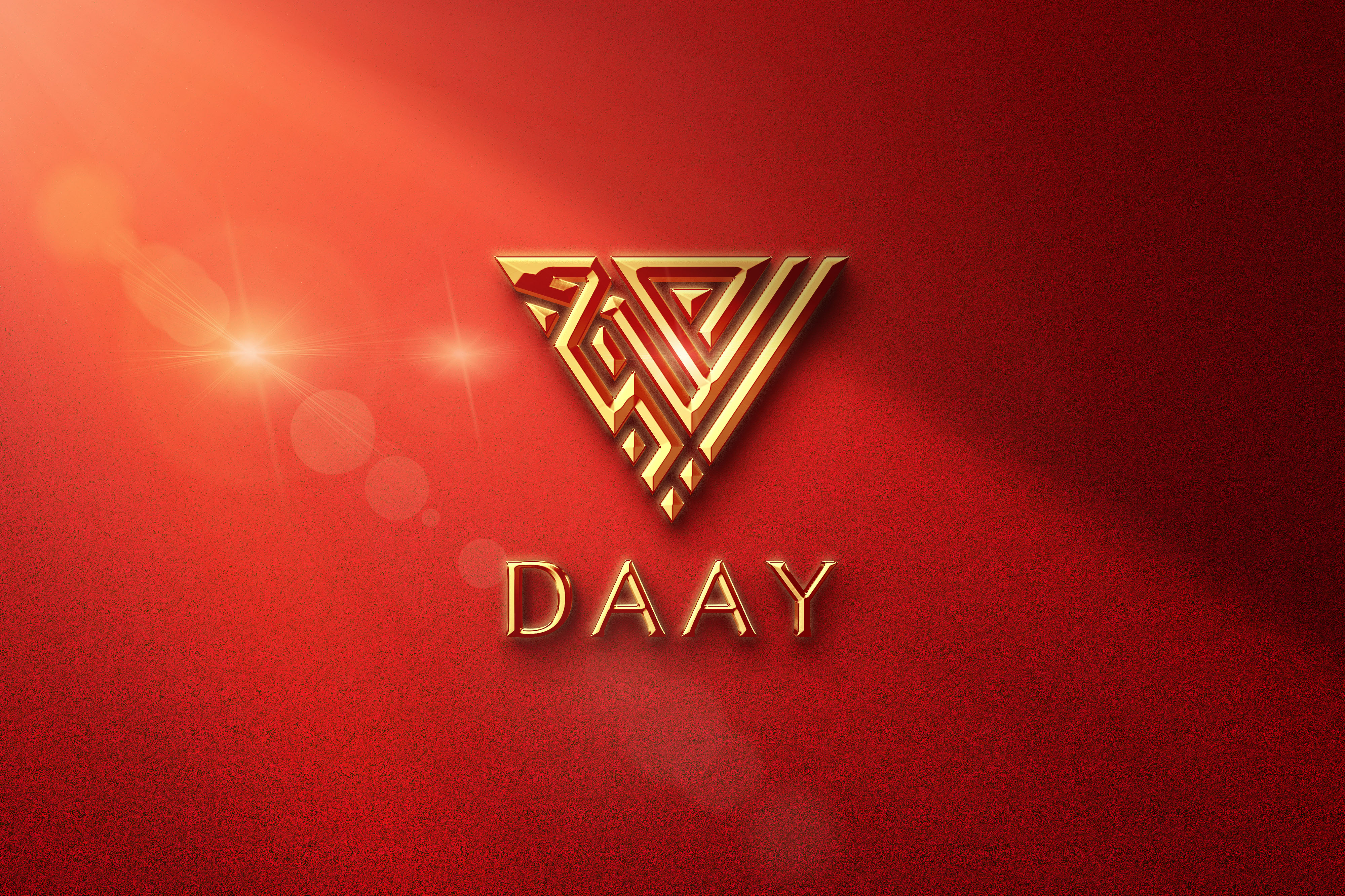 DAAY - Creator Brand Identity & 3D Mockups 3d logo brand identity branding design geometric graphic design logo logo designer logodesigner logotype mockup monogram typography