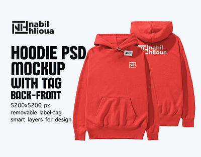 Premium Hoodie PSD Mockup Template for Print on Demand back and front branding design easy to use graphic design hoodie illustration layer merch mockup mockups photoshop pod print on demand psd streetwear sweatshirt template womens womens hoodie mockup