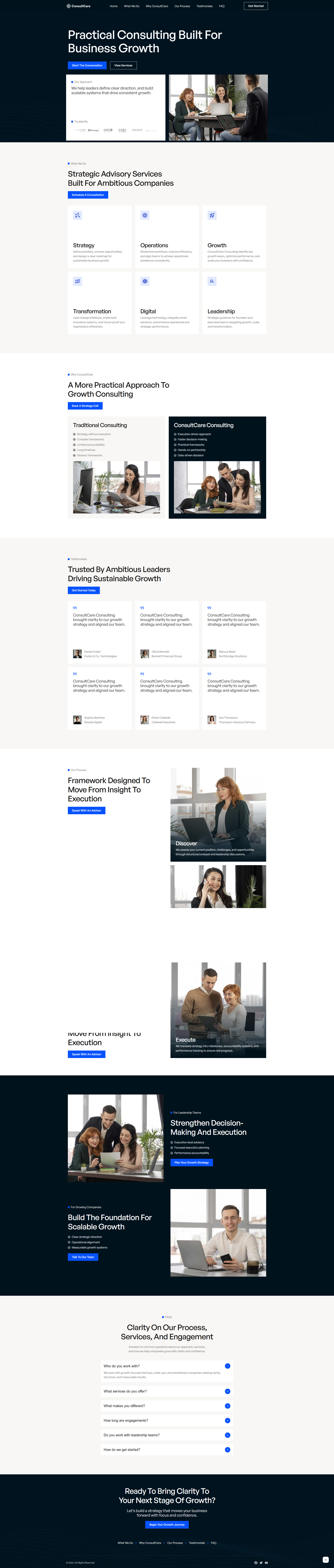 ConsultCare – Business Consulting Services Landing Page business consultancy business consultant business consulting business consulting website
