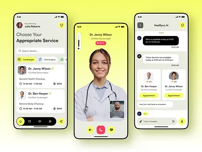 AI Doctor Assistant Mobile App ai ai assistant chatbot clean ui dribbble select healthcare healthtech medicalapp mobile app design product design saas telehealth ui user interface ux