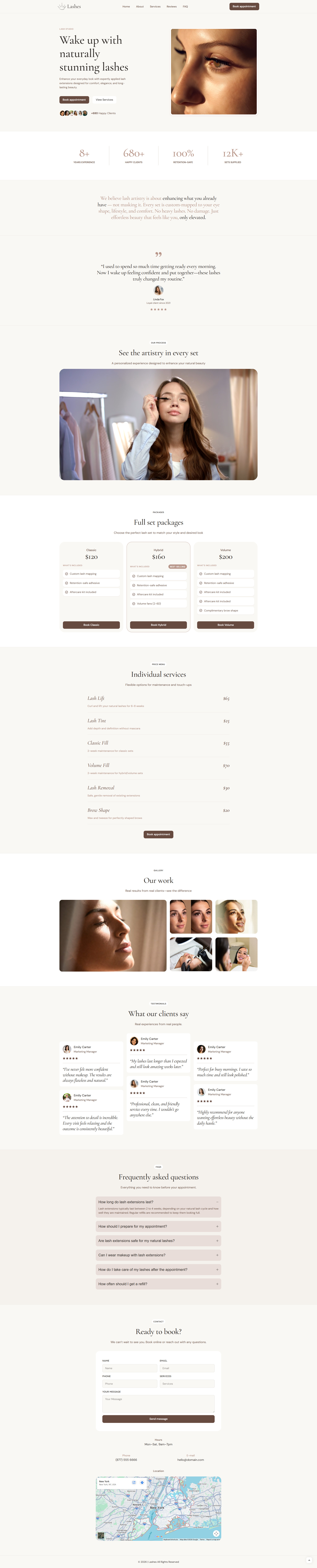 Lashes – Lash Extension Landing Page for Lead Generation eyelash eyelash extension eyelash extensions lash artist