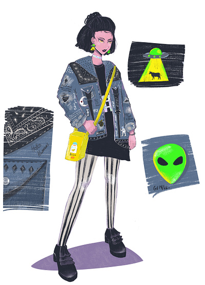 Punk adobe illustrator design digital illustration fashion illustration procreate