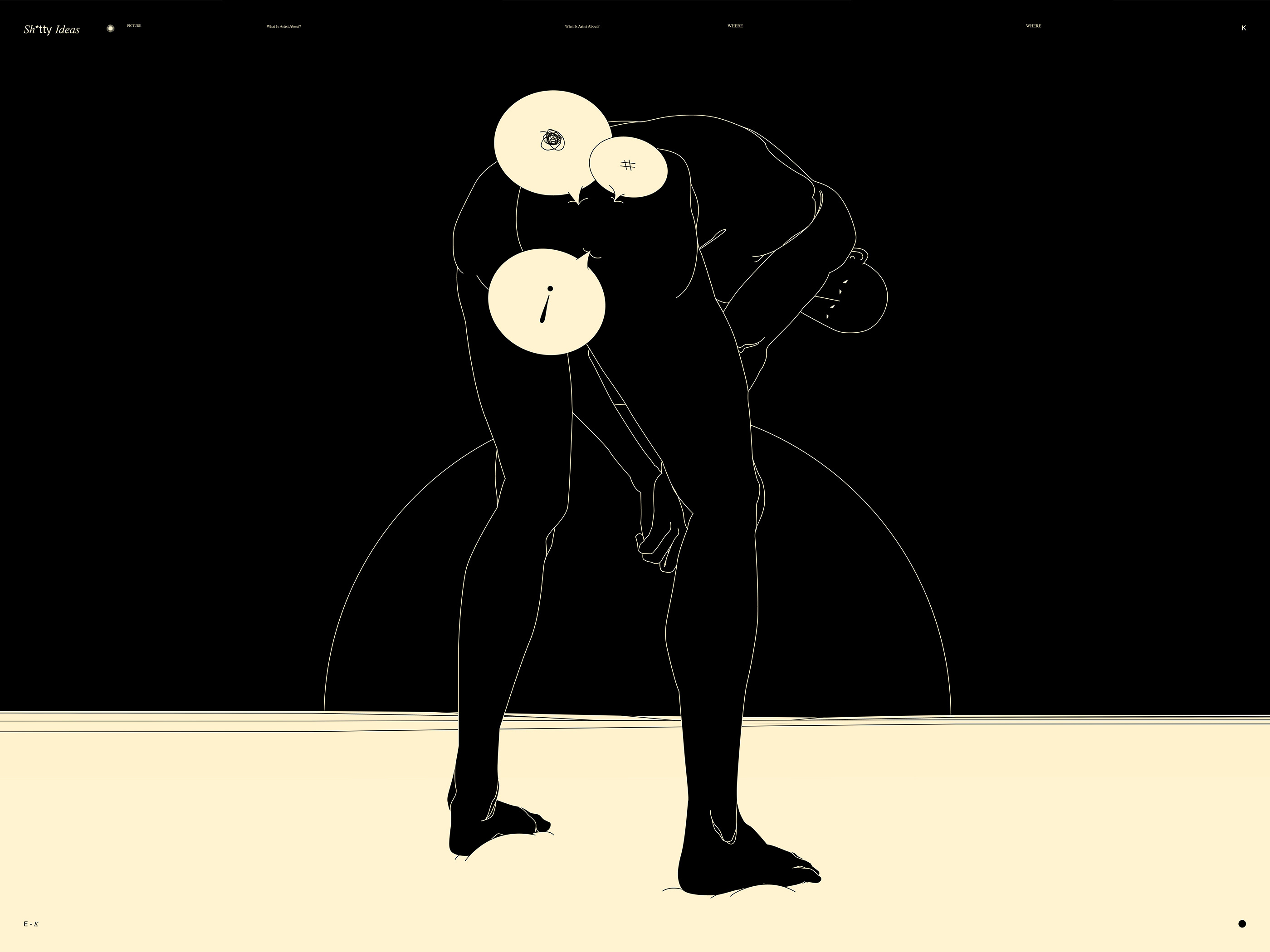 Sh*tty Ideas abstract composition concept conceptual illustration design dual meaning editorial editorial illustration graphic art idea ideas illustration laconic lines minimal poster spirited man thinking