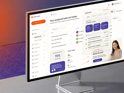 Warehouse Management Staff Dashboard ai interface product saas service ui ux web
