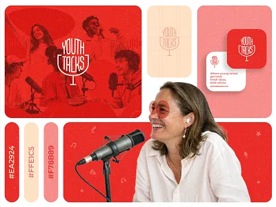 YouthTalks Podcast - brand guidelines brand style guide branding business custom logo graphic design logo podcast vector