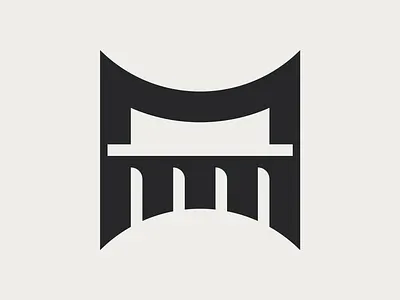 M bridge logo abstract architecture branding bridge connection construction corporate design engineering geometric icon identity infrastructure logo m minimal modern structure symbol urban