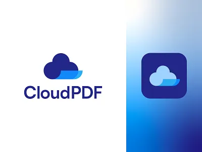 CloudPDF Logo redesign design icon logo mark minimal