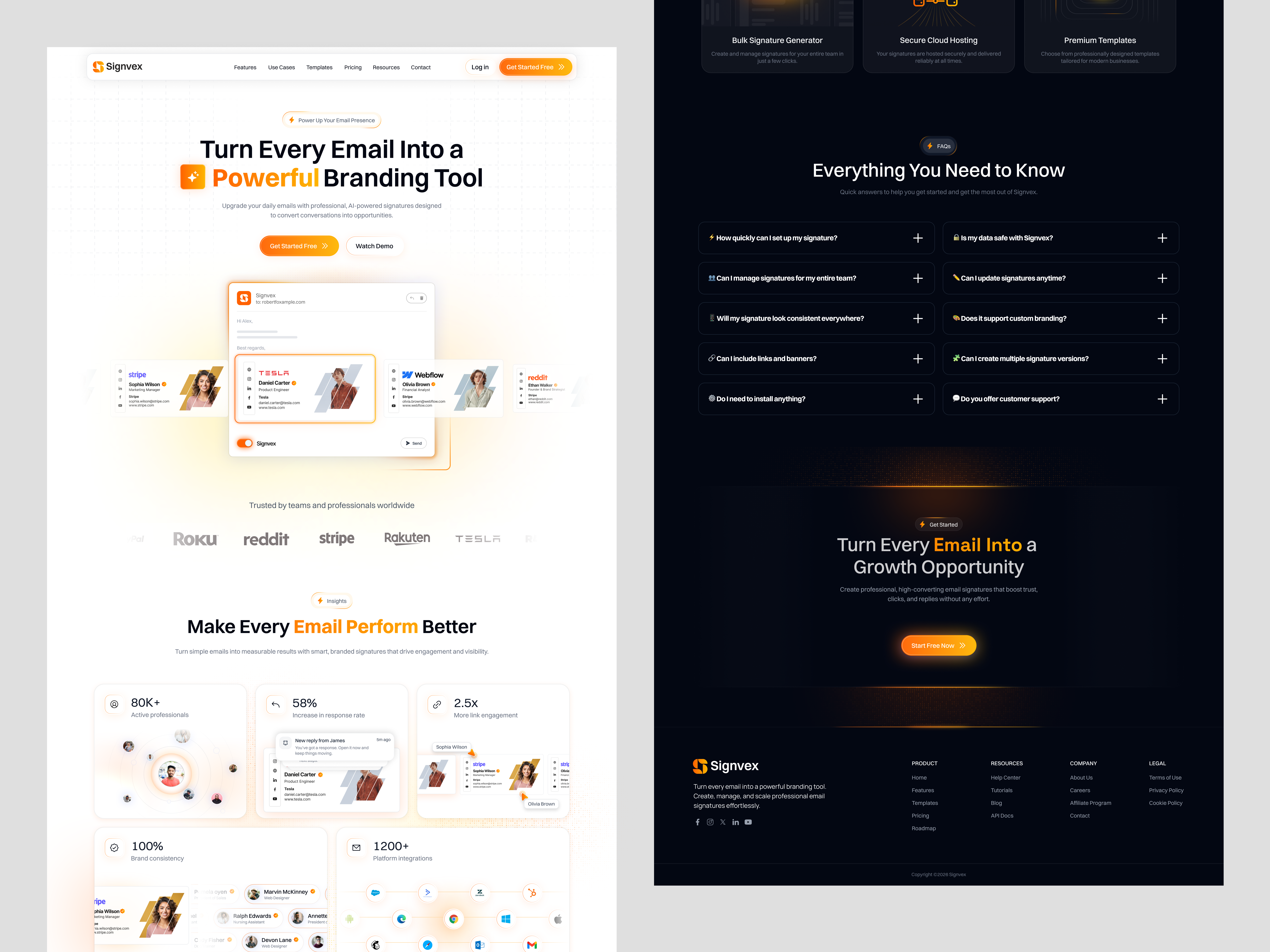 Example of Website UI/UX Design For Saa S Websites