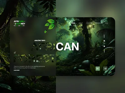 African Forest Landing Page Remake african design landingpage studentproject ui