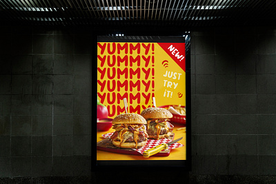 Burger advertisement poster design adobe illustrator branding burger burger poster design graphic design graphic designer illustration photoshop poster poster design typography vector