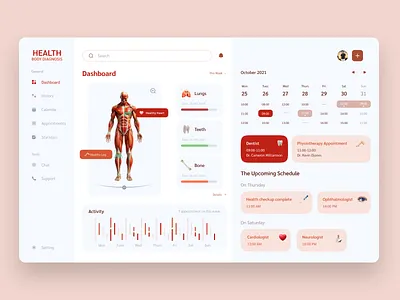 Modern Diagnosis Healthcare Dashboard UI branding dashboard dashboard ui design diagnosis dashboard dribbble figma figma design health dashboard healthcare medical dashboard product design ui ui design ui ux design ux design