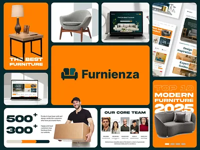 Furnienza Portfolio Showcase | Bento Grid UI Concept app design branding design furniture graphic design identity illustration logo design ui ux