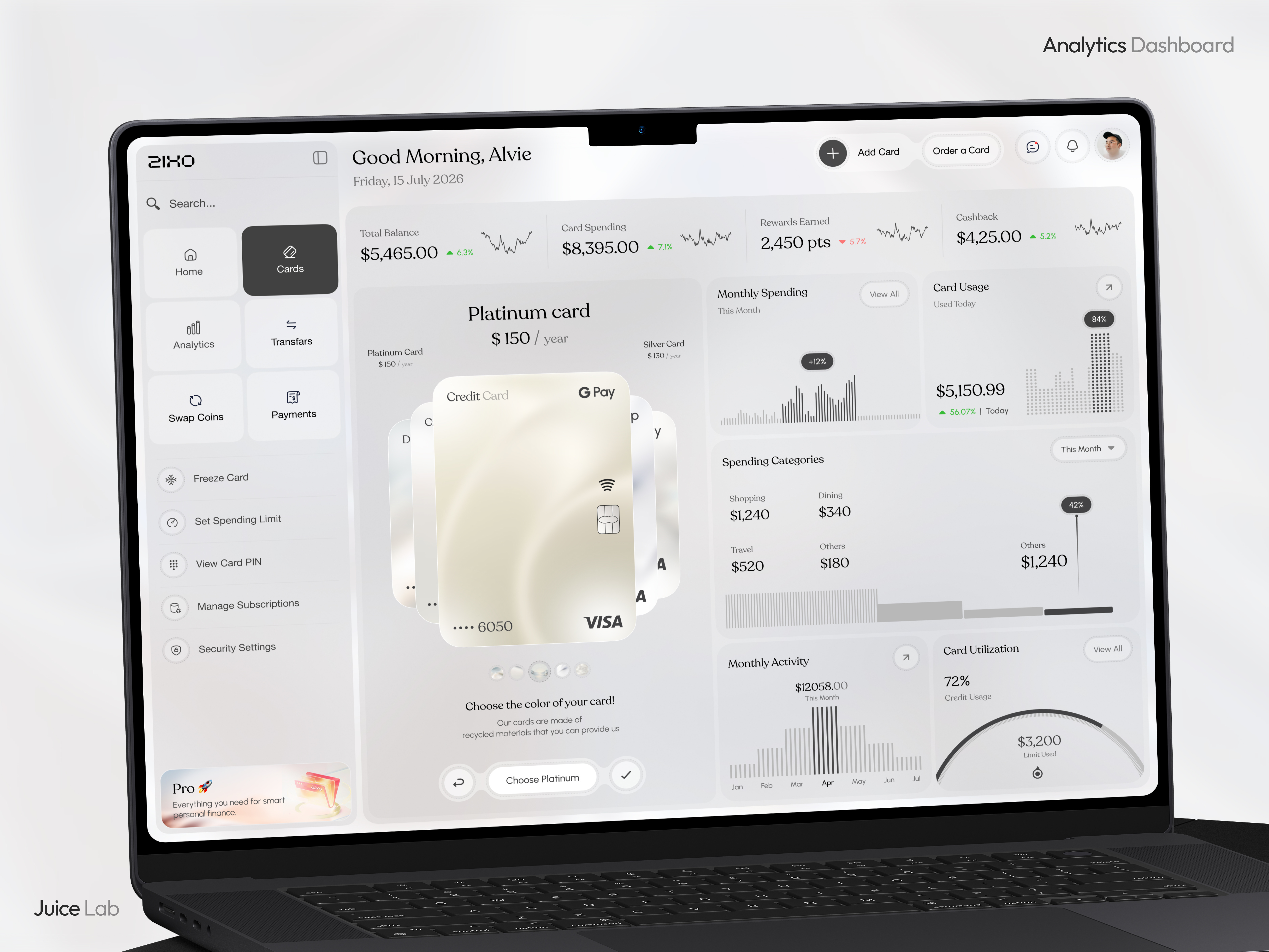 Example of Fintech Saa S Dashboard & Analytics UI UX