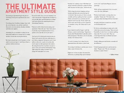 Renter's Guide Spread design editorial publication