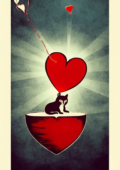 Cat With Love Power 2d art artwork conanjett concept creative design digital drawing illustration