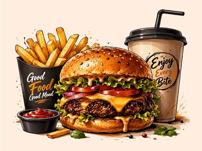 Food Illustration branding food illustration graphic design illustration design logo