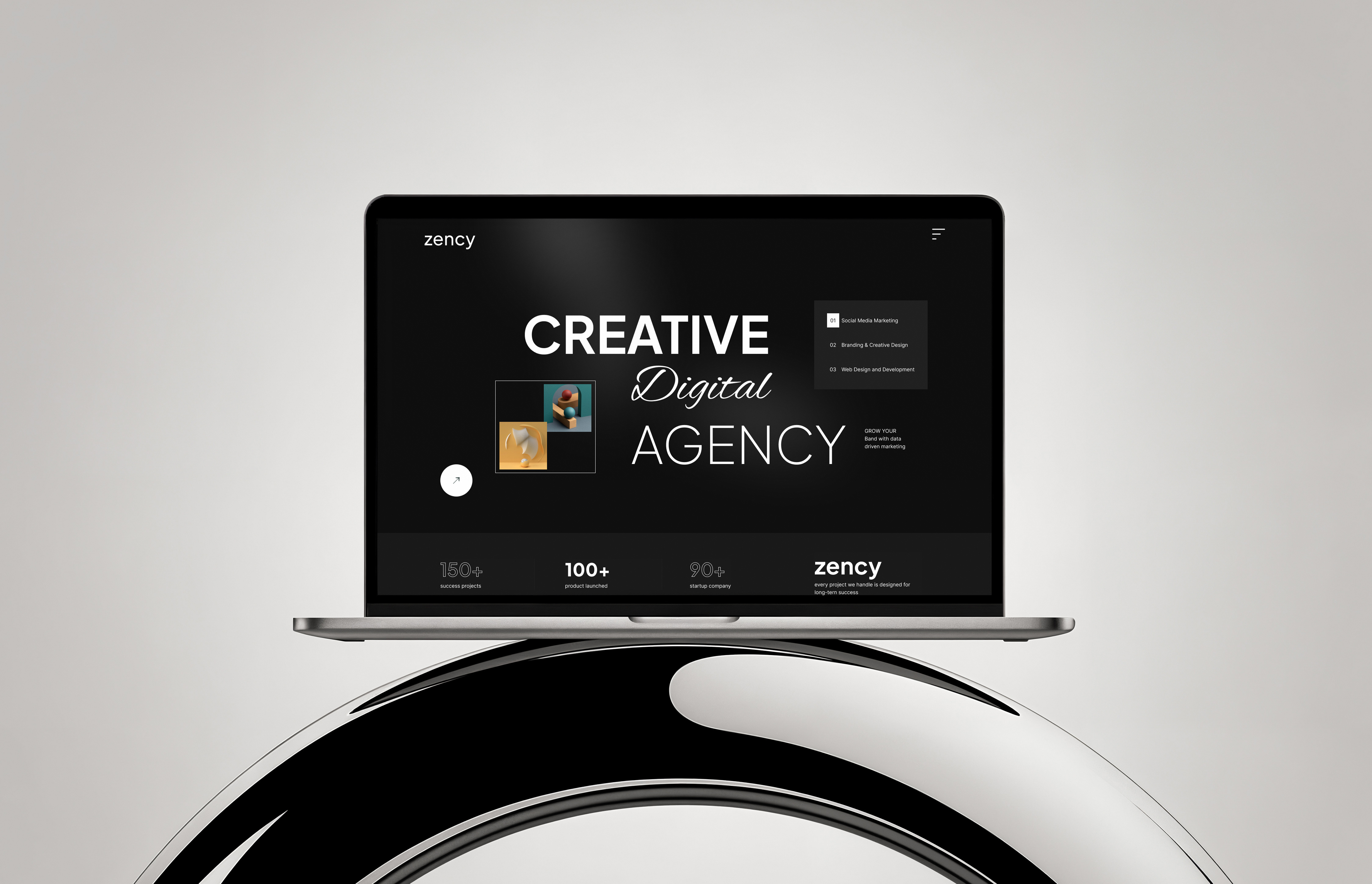 Example of Agency Portfolio Website UI/UX Design