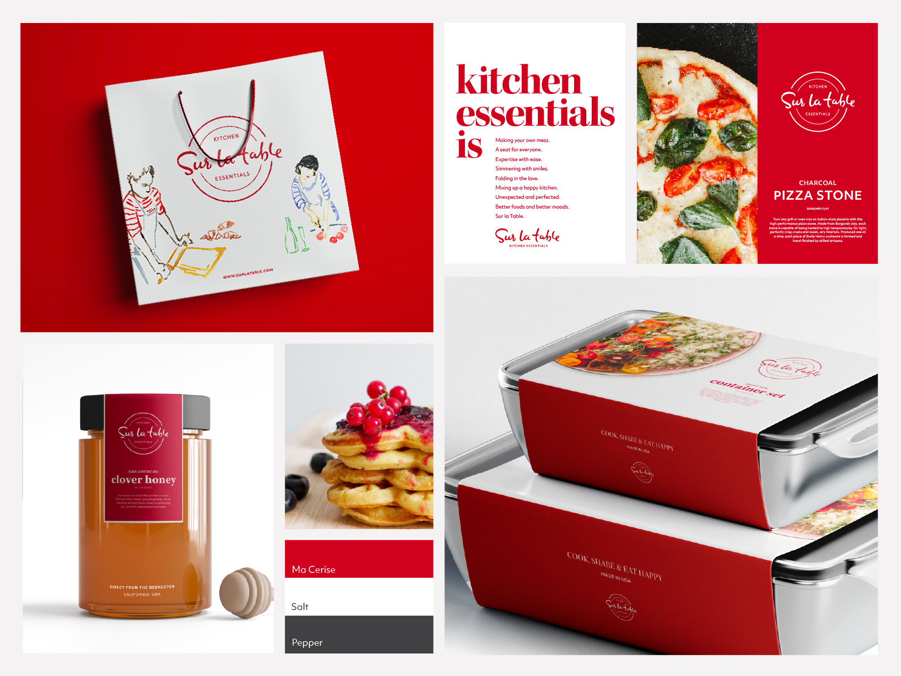 Sur La Table | Brand Identity and Packaging Design brand guide brand identity food and beverage kitchen logo design packaging visual identity