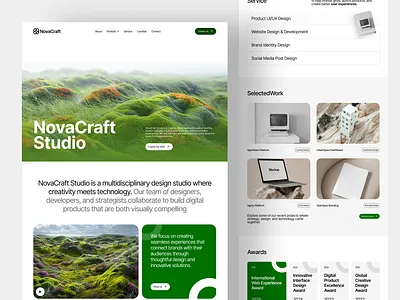 Nova Studio Agency Profoilo agency portfoilo agency website app design branding clean graphic design minimal personal portfoili ui ui designer ui ux design webflow