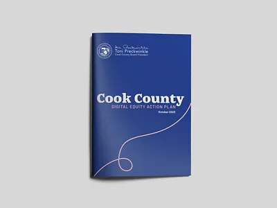Cook County Digital Equity Action Plan action plan booklet graphic design layout deisgn