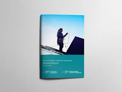 NY Office of Strategic Workforce Development Annual Report annual report graphic design layout design