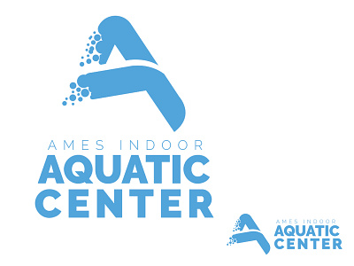 Ames Aquatic Center Brand branding design logo typography