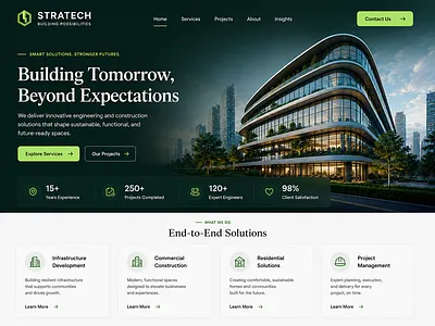 Luxury Architecture Landing Page Design