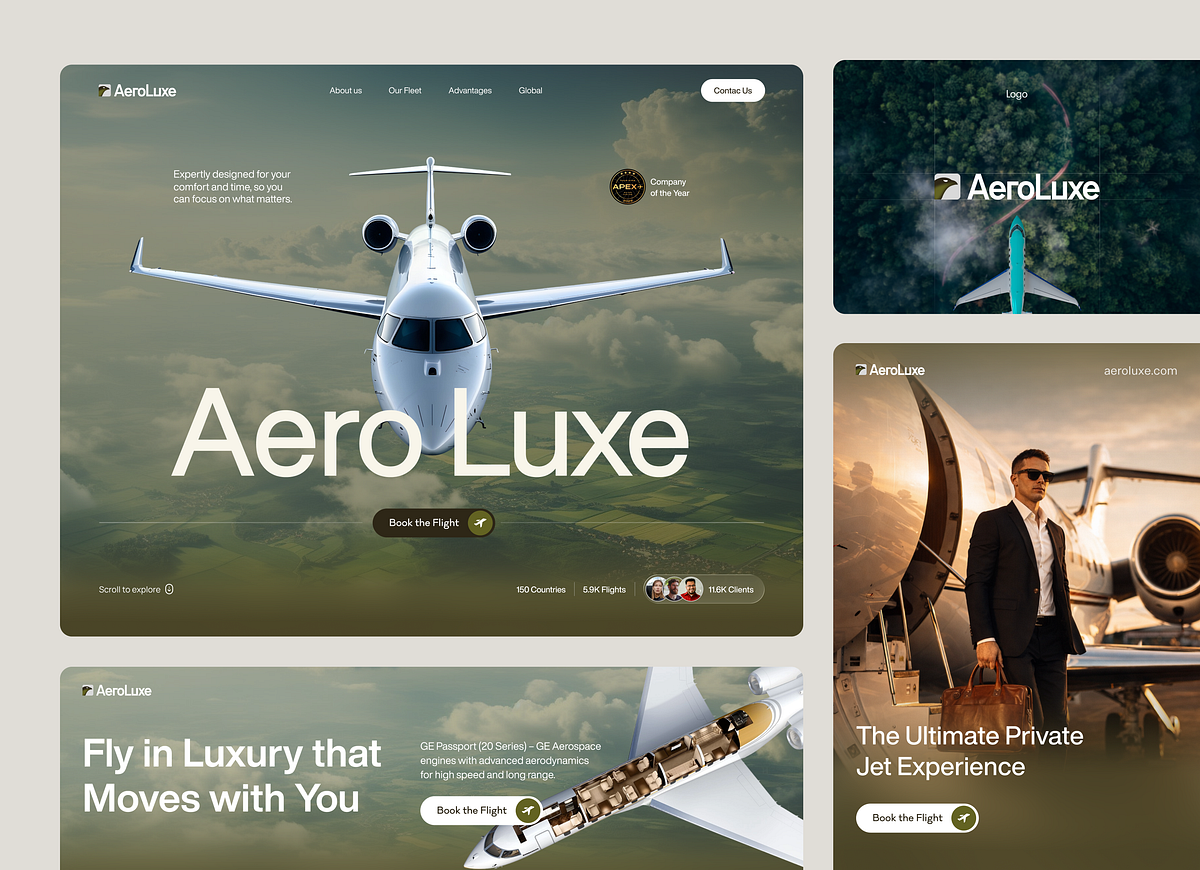 Website for a Private Aviation Company ✲ AeroLuxe