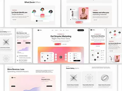 Zeroin — AI marketing SaaS website design v2 ai ai marketing ai platform automation conversion design digital marketing hilf al hilf al llc interface landing page marketing minimal saas ai saas website startup website tech ui visual website website design