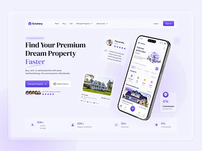 Real Estate Mobile App Landing Page UI appdesign creativeui dashboardui designinspiration figma landingpage minimaldesign mobileapp propertyapp realestate realestateapp realestateui startupdesign uidesign uiuxdesigner uxdesign webdesign