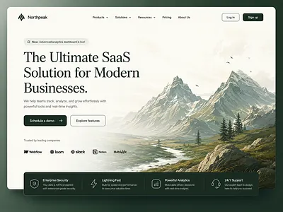 Clean B2B Website Concept analytics saas b2b saas landing page conversion focused design dark social attribution enterprise software header hero homepage landing page product landing page saas header saas hero saas website saas website ui ux ui design web web design website