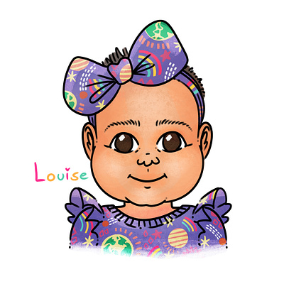 Louise baby baby portrait childrens book illustration custom art cute design illustration photoshop portrait texture
