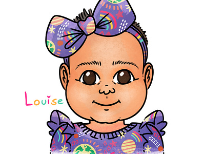 Louise baby baby portrait childrens book illustration custom art cute design illustration photoshop portrait texture